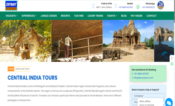 Are you looking for Central India Tours/Holiday Packages?